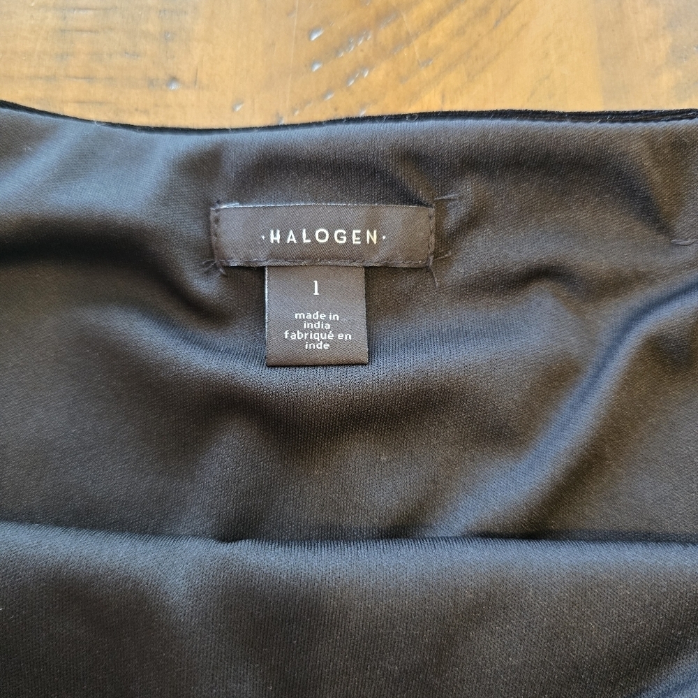 Halogen Black Velvet Elastic Waist Pencil Skirt L - Picture 6 of 7